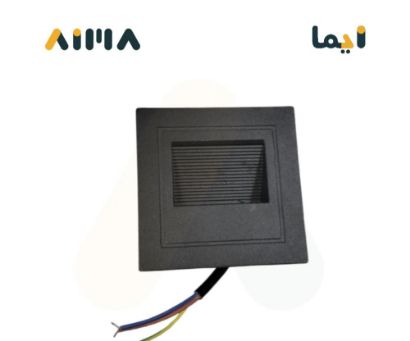 صورة كشاف درج مربع أسود 5 واط 3000 كلفن 7*7 سم